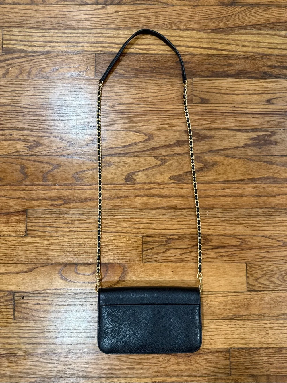 Tory Burch Black Leather Chain Crossbody